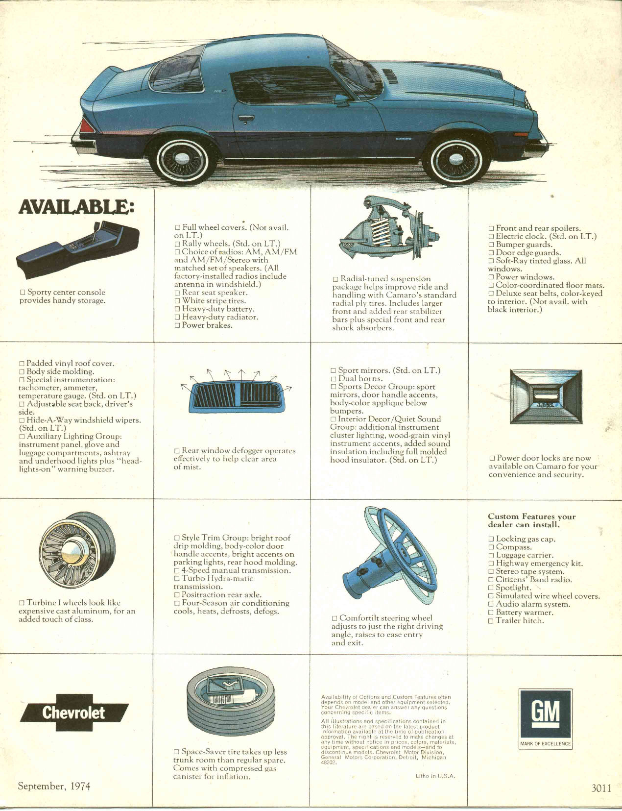 1975 Chev Camaro Brochure Page 4